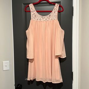 Bailey Blue pink cold shoulder dress